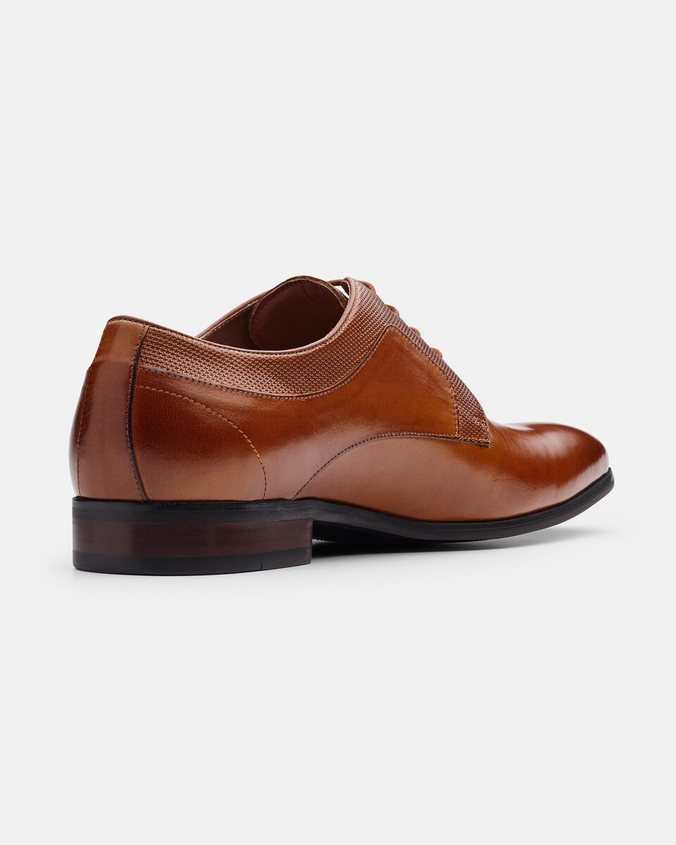 Mens Whiskey Leather Derby Dress Shoe